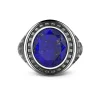 Store Zancan Silver Blue Stone Ring. Bagues