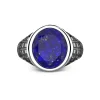 Store Zancan Silver Blue Stone Ring. Bagues