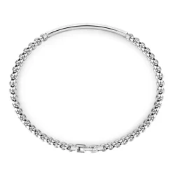 Best Zancan Silver Bracelet With Tag And Black Stones. Bracelets