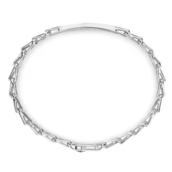 Shop Zancan Silver Bracelet With Tag And Black Stones. Bracelets