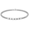 Store Zancan Silver Bracelet With Tag And Black Stones. Bracelets