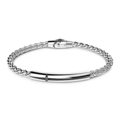 Fashion Zancan Silver Bracelet With Tag And Black Stone. Bracelets