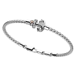 Cheap Zancan Silver Bracelet With Anchor And White Stones. Bracelets