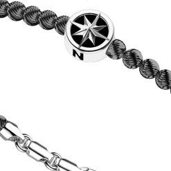 Cheap Zancan Silver Bracelet With Spheres And Wind Rose. Bracelets