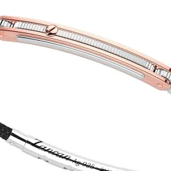 Flash Sale Zancan Silver Bracelet With 18K Gold Inserts And Kevlar. Bracelets