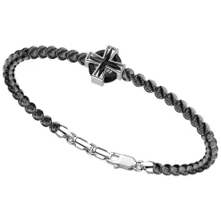 Outlet Zancan Silver Bracelet With Spheres And Greek Cross. Bracelets