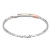Cheap Zancan Silver Bracelet With Tag And Rose Gold Inserts. Bracelets