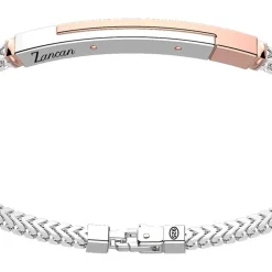 Cheap Zancan Silver Bracelet With Tag And Rose Gold Inserts. Bracelets