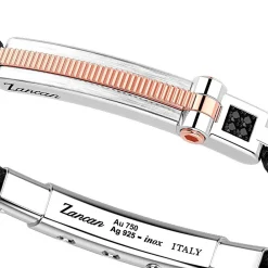 Best Zancan Silver Bracelet With 18K Gold Inserts And Kevlar. Bracelets