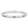 Outlet Zancan Silver Bracelet With Tag And Black Stones. Bracelets