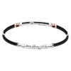 Hot Zancan Silver Bracelet With 18K Gold Inserts, Stones And Kevlar. Bracelets