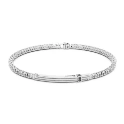 Outlet Zancan Silver Bracelet With Tag And Black Stones. Bracelets
