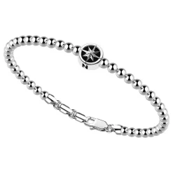 Cheap Zancan Silver Bracelet With Spheres And Wind Rose. Bracelets