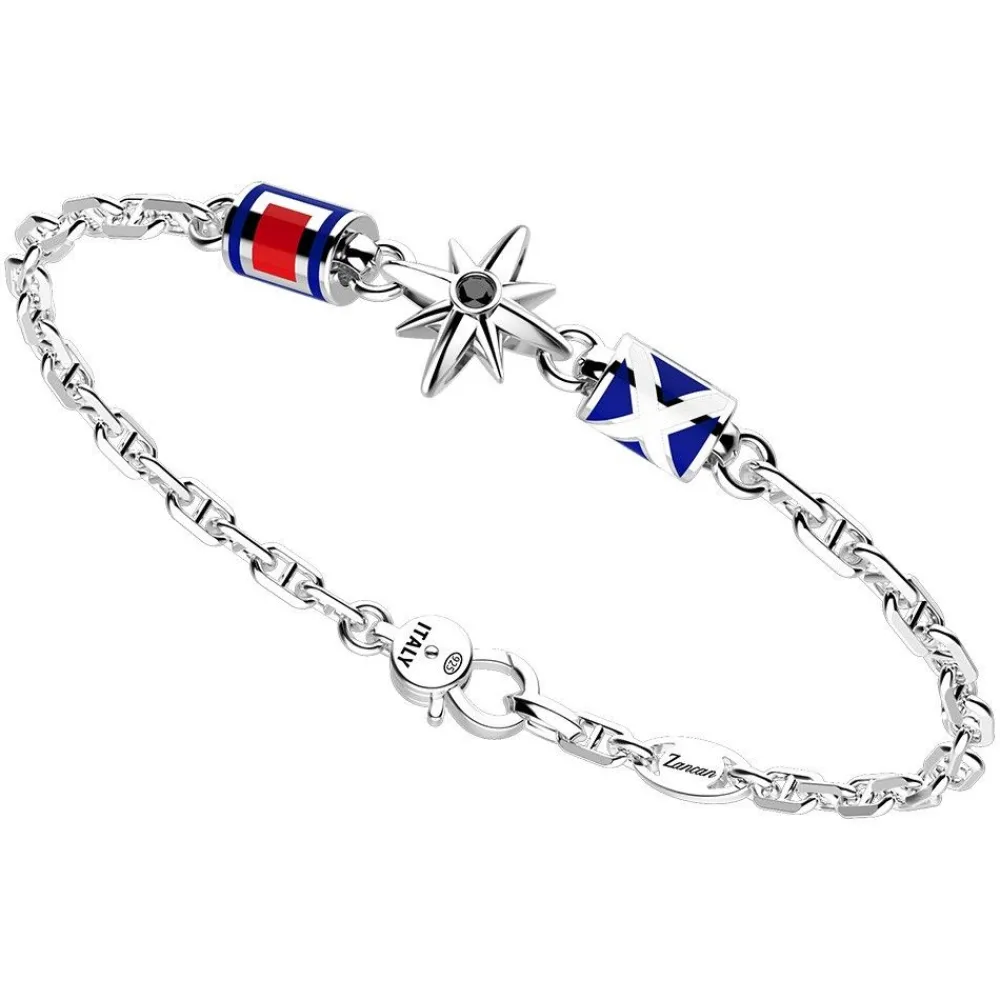 Shop Zancan Silver Bracelet With Wind Rose. Bracelets