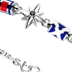 Shop Zancan Silver Bracelet With Wind Rose. Bracelets
