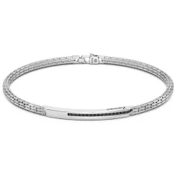Hot Zancan Silver Bracelet With Black Stones. Bracelets