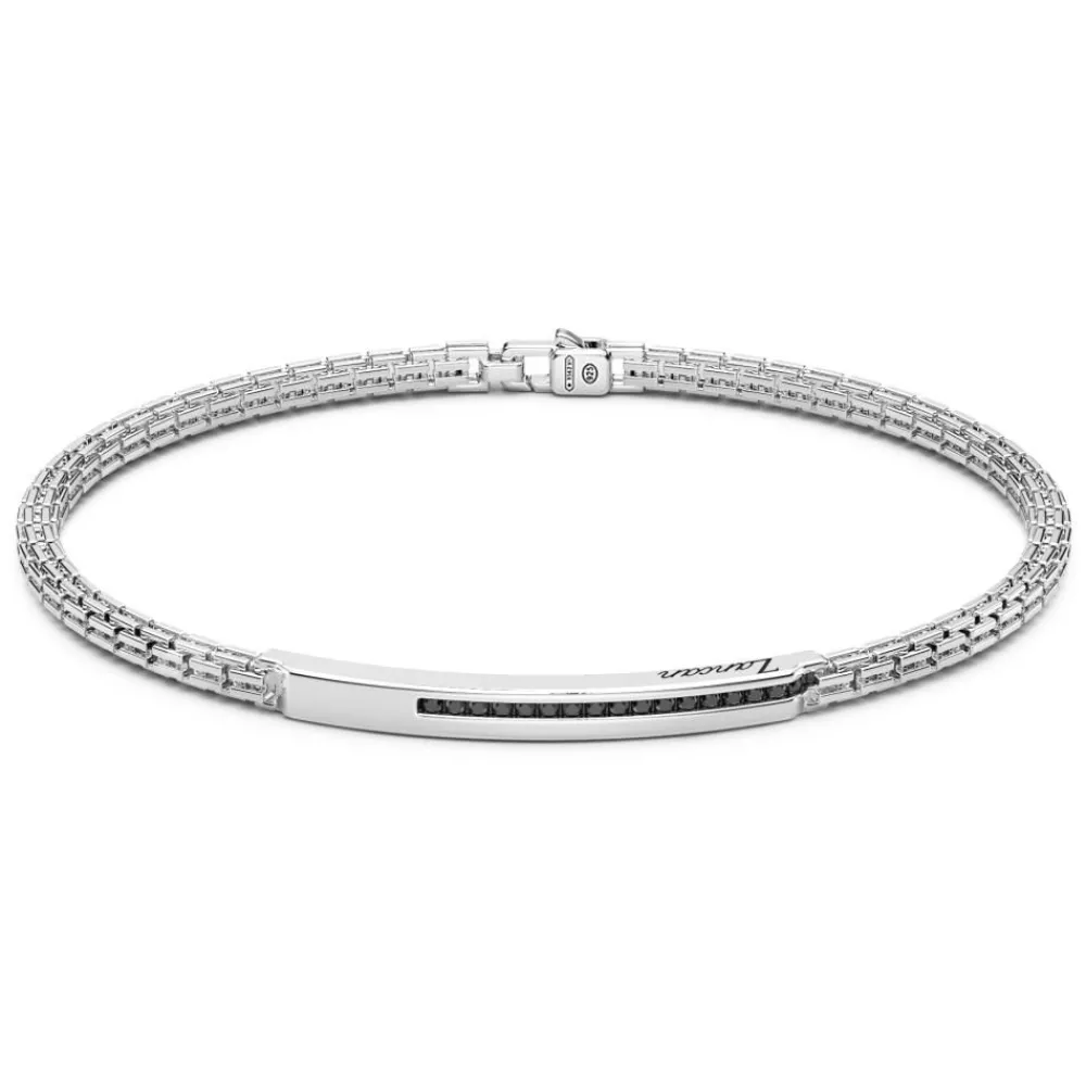 Hot Zancan Silver Bracelet With Black Stones. Bracelets