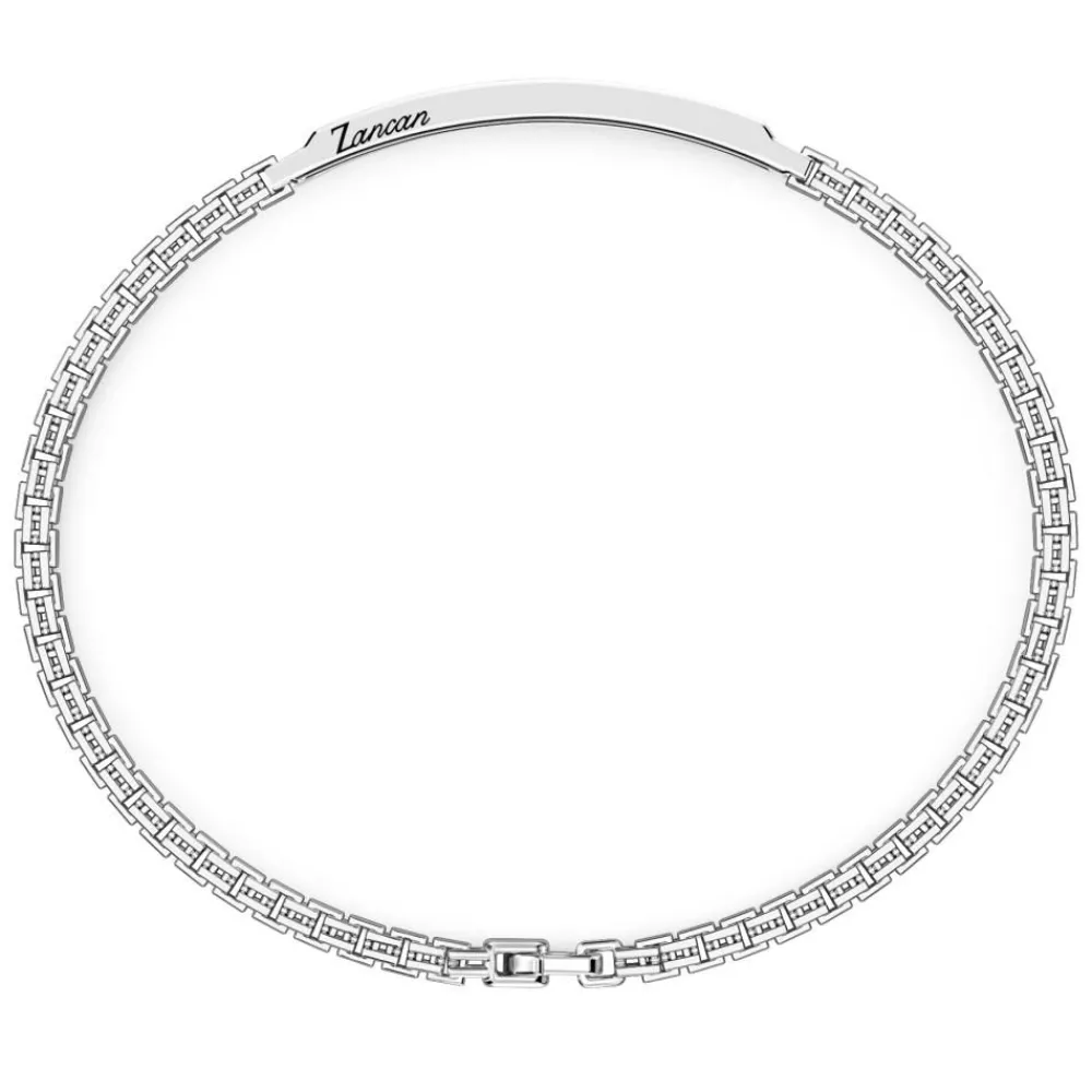 Hot Zancan Silver Bracelet With Black Stones. Bracelets