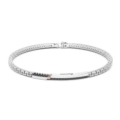 Online Zancan Silver Bracelet With Tag And Rose Gold Screw. Bracelets
