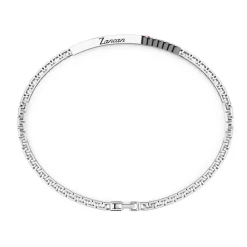 Online Zancan Silver Bracelet With Tag And Rose Gold Screw. Bracelets