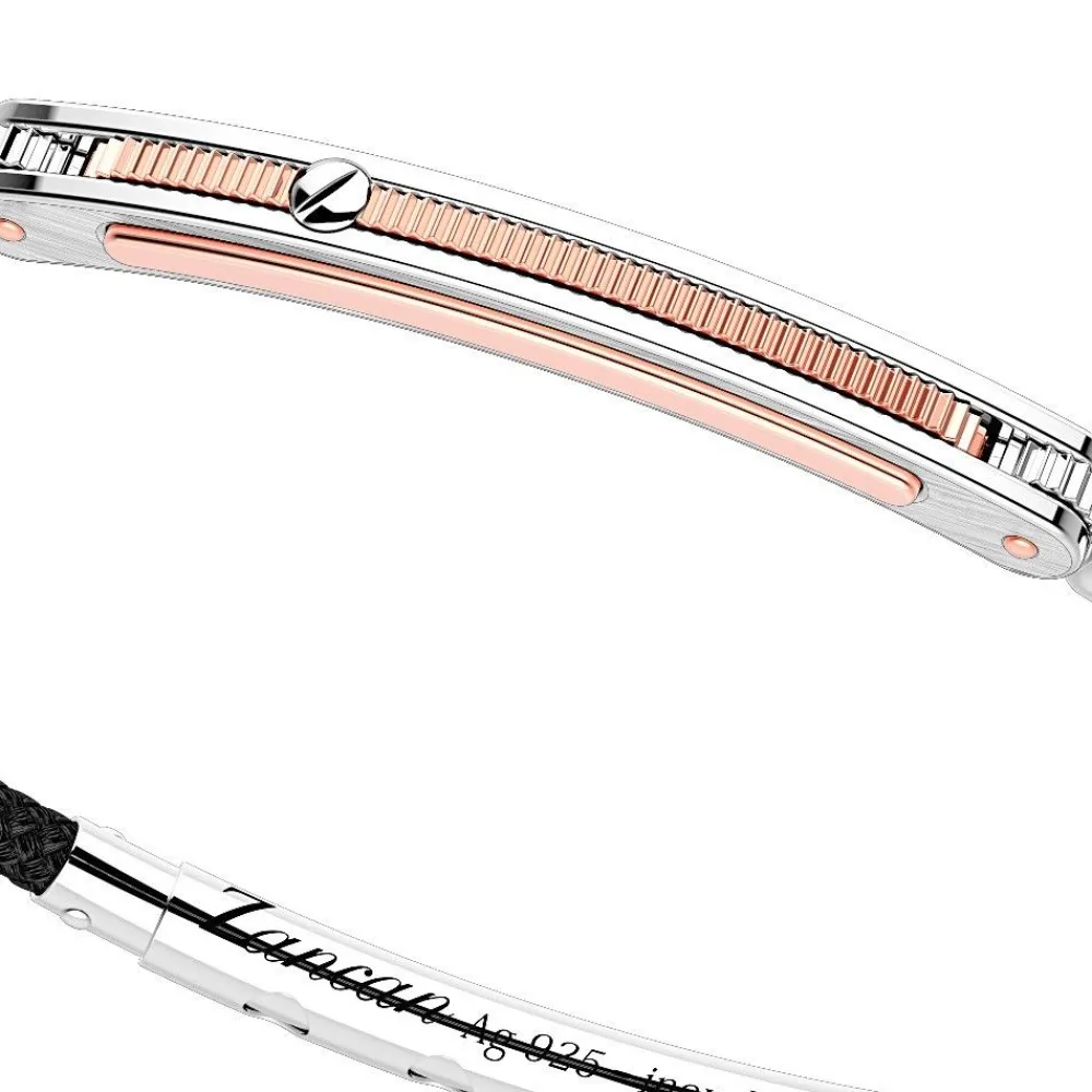 Clearance Zancan Silver Bracelet With 18K Gold Inserts And Kevlar. Bracelets