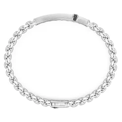 Best Zancan Silver Bracelet With Tag And Black Stones. Bracelets