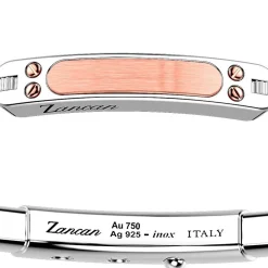 New Zancan Silver Bracelet With 18K Gold Inserts And Kevlar. Bracelets