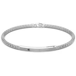 Hot Zancan Silver Bracelet With Black Stones. Bracelets