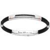 New Zancan Silver Bracelet With 18K Gold Inserts, Stones And Silicone. Bracelets