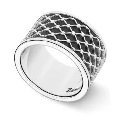 Fashion Zancan Silver Broad Band Ring. Bagues