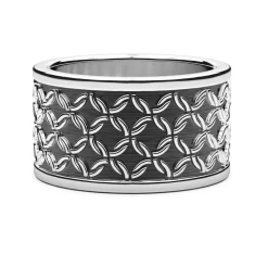Hot Zancan Silver Broad Band Ring. Bagues
