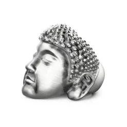 Clearance Zancan Silver Buddha Ring With Vintage Finish. Bagues