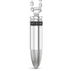 Shop Zancan Silver Bullet Necklace With Black Stones. Colliers