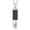 Flash Sale Zancan Silver Bullet Necklace With Black Stones. Colliers