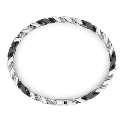 Store Zancan Silver Ceramic Curb Chain Bracelet With Lacquered Links. Bracelets