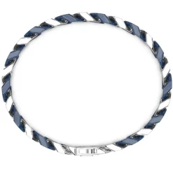 Cheap Zancan Silver Ceramic Curb Chain Bracelet. Bracelets