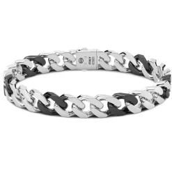 Flash Sale Zancan Silver Ceramic Curb Chain Bracelet. Bracelets