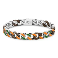 Store Zancan Silver Ceramic Curb Chain Bracelet With Lacquered Links. Bracelets