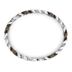 Store Zancan Silver Ceramic Curb Chain Bracelet With Lacquered Links. Bracelets