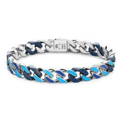 Sale Zancan Silver Ceramic Curb Chain Bracelet With Lacquered Links. Bracelets