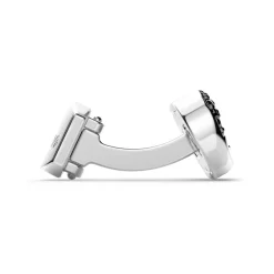 Hot Zancan Silver Cufflinks With Black Stones. Boutons De Manchette