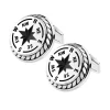 Sale Zancan Silver Cufflinks With Wind Rose. Boutons De Manchette
