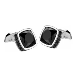 Hot Zancan Silver Cufflinks With Onyx. Boutons De Manchette