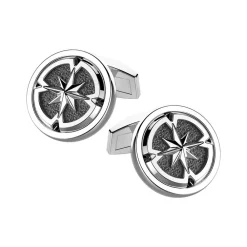 Store Zancan Silver Cufflinks With Wind Rose. Boutons De Manchette