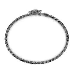 Outlet Zancan Silver Curb Chain Bracelet With Tiger Head Closure. Bracelets