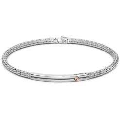Cheap Zancan Silver Curb Chain Bracelet With Rose Gold Screw On The Tag. Bracelets