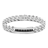 Outlet Zancan Silver Curb Chain Bracelet With Tag And Black Stones. Bracelets