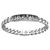 Flash Sale Zancan Silver Curb Chain Bracelet With Tag And Flames. Bracelets