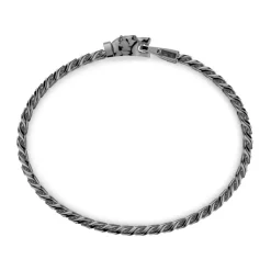 New Zancan Silver Curb Chain Bracelet With Bear Head Closure. Bracelets