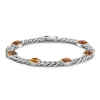 Cheap Zancan Silver Curb Chain Bracelet With Tiger'S Eye Stones. Bracelets